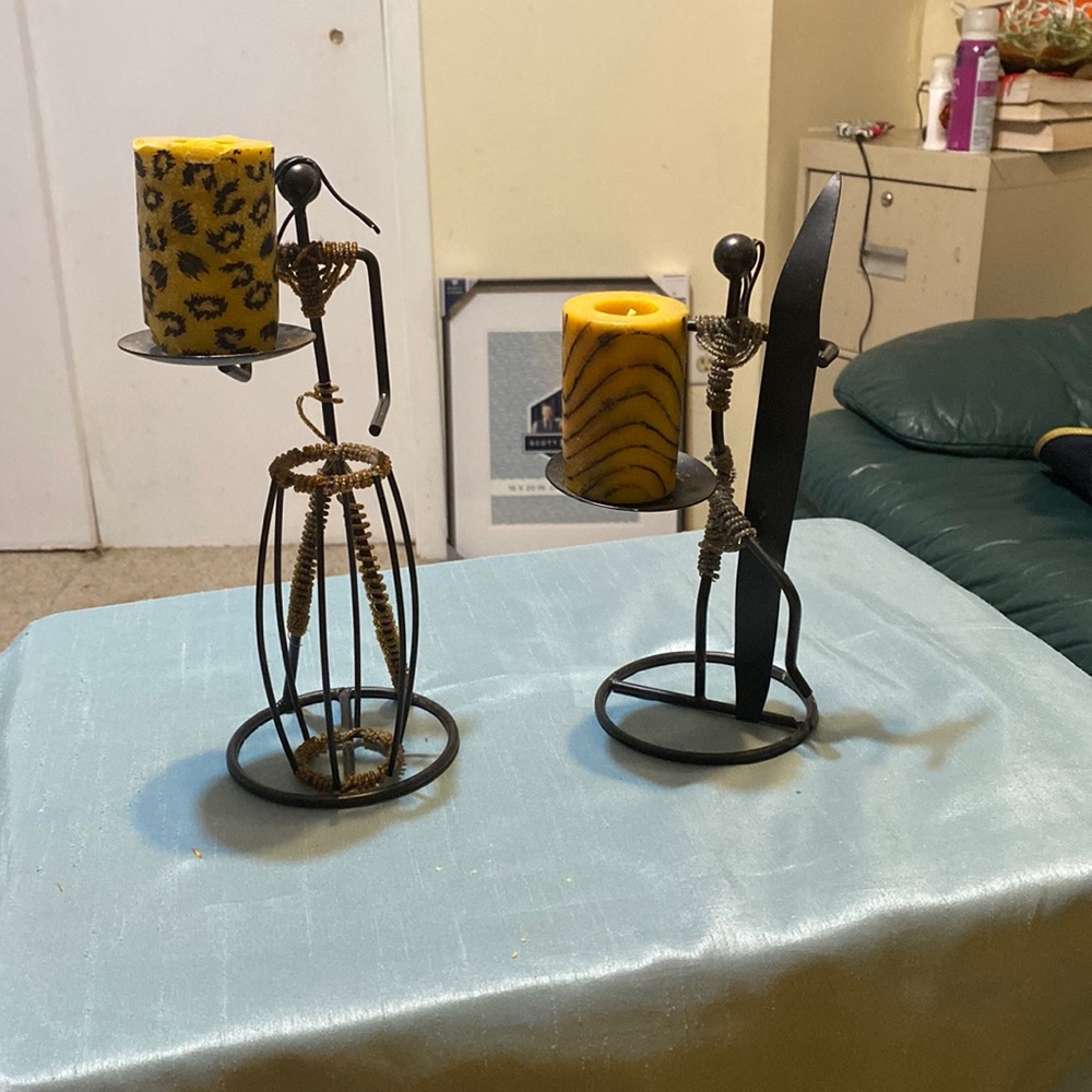 AFRICAN LADIES CANDLE HOLDERS